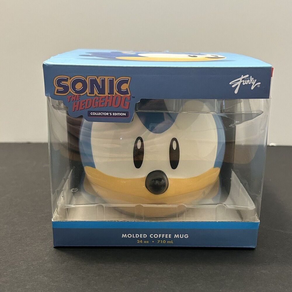 Sonic The Hedgehog Molded Coffee Mug Collectors Edition 24 Oz
